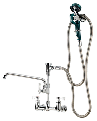 Krowne 19-112LWall Mount Royal Series Utility Spray with Add-On Faucet 8" Centers 12" Spout