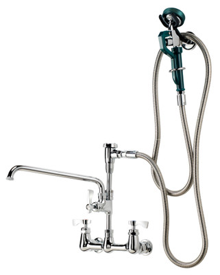Krowne 19-112LWall Mount Royal Series Utility Spray with Add-On Faucet 8" Centers 12" Spout