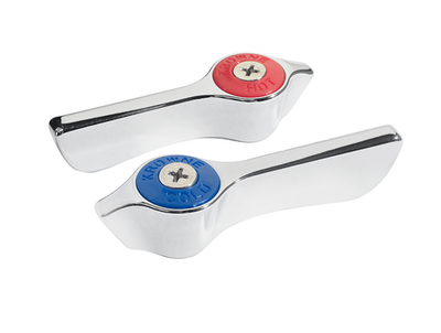 Krowne 21-305 Silver Series Faucet Handle Repait Kit with 2 Screws 2 Handles And Hot &amp; Cold Indicators