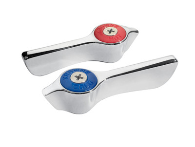 Krowne 21-305 Silver Series Faucet Handle Repait Kit with 2 Screws 2 Handles And Hot &amp; Cold Indicators