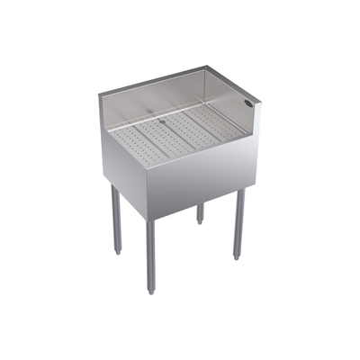 Krowne KR19-C24R , 24"W x 19"D x 36-1/2"H Stainless Steel Royal Series Underbar Corner Drainboard