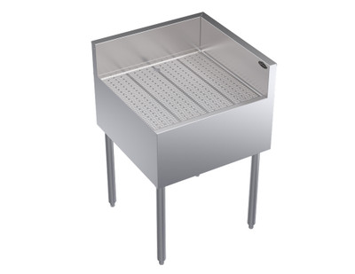 Krowne KR19-C24R , 24"W x 19"D x 36-1/2"H Stainless Steel Royal Series Underbar Corner Drainboard