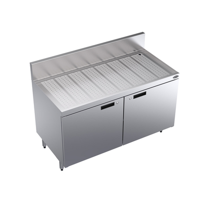 Krowne KR24-SD4848" x 24" Royal Series Underbar Drainboard With Cabinet Base &amp; 2 Locking Hinged Doors