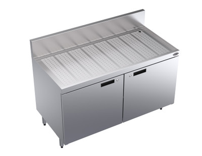 Krowne KR24-SD4848" x 24" Royal Series Underbar Drainboard With Cabinet Base & 2 Locking Hinged Doors