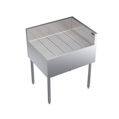 Krowne KR24-C30R 30"W x 24"D x 36-1/2"H Stainless Steel Royal Series Underbar Corner Drainboard
