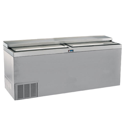 Krowne BC72-SS 72"W X 24"D Self-Contained Refrigeration Stainless Steel Exterior Flat Top Bottle Cooler