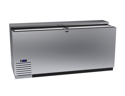 Krowne BC72-SS 72"W X 24"D Self-Contained Refrigeration Stainless Steel Exterior Flat Top Bottle Cooler