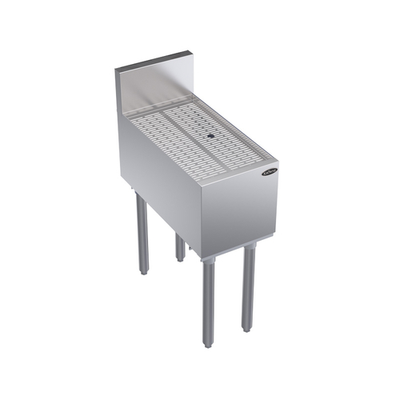 Krowne KR24-GS12 12"W x 24"D Stainless Steel Royal Series Underbar Drainboard
