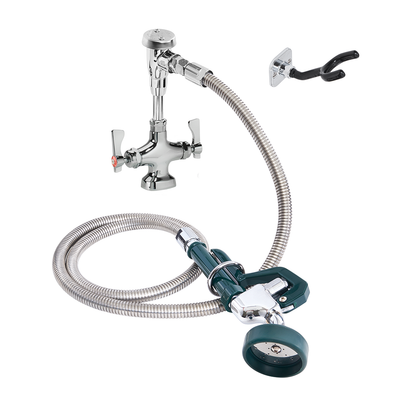 Krowne 19-201L Deck Mount Royal Series Utility Spray Assembly with Double Pantry 72" Stainless Steel Flexible Hose