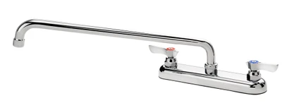 Krowne 13-816L 8" Centers 16" Swing Spout Deck Mount Silver Series Faucet