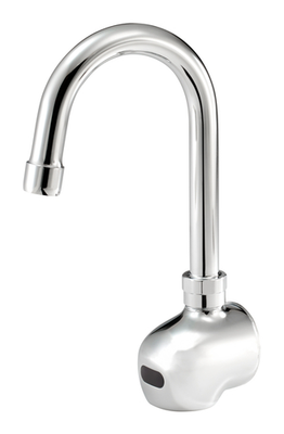 Krowne 16-190 Single Splash-Mounter Royal Series Electronic Faucet with 4-1/2&quot; Gooseneck Spout