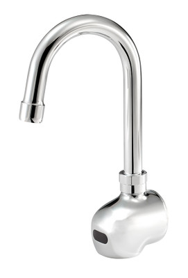 Krowne 16-190 Single Splash-Mounter Royal Series Electronic Faucet with 4-1/2" Gooseneck Spout