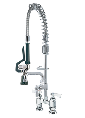 Krowne 18-406L Deck Mount Royal Series Space Saver Pre-Rinse Assembly with Add-On Faucet 4" Centers