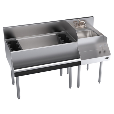 Krowne KR24-W54L-10 54" x 24" With Blender Station Royal Series Underbar Ice Bin/Cocktail Station