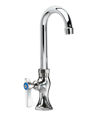Krowne 16-116L Deck Mount Silver Series Single Pantry Faucet with 6&quot; Gooseneck