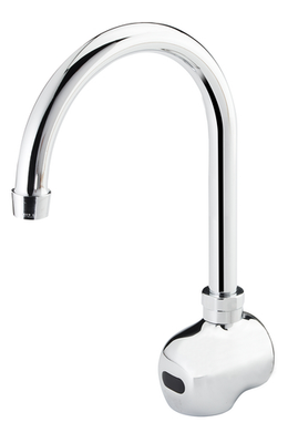 Krowne 16-191 Single Splash-Mounter Royal Series Electronic Faucet with 6&quot; Gooseneck Spout