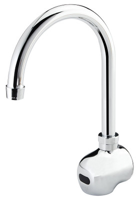Krowne 16-191 Single Splash-Mounter Royal Series Electronic Faucet with 6" Gooseneck Spout