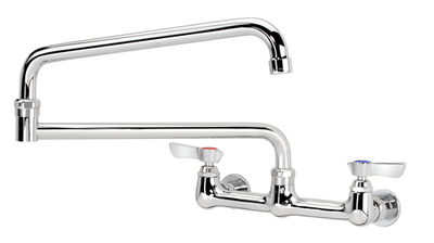 Krowne 12-824L 8"  Centers 24" Jointed Spout Splash-Mounted Silver Series Faucet