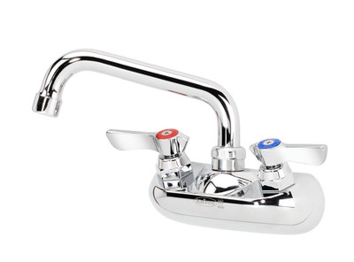 Krowne 10-406L 4'' Centers 6'' Swing Spout Splash-Mounted Silver Series Faucet