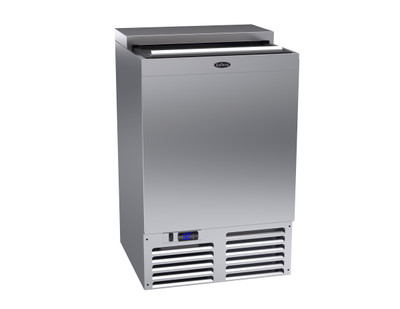 Krowne BC24-SS 24"W X 24"D Self-Contained Refrigeration Stainless Steel Exterior Flat Top Bottle Cooler
