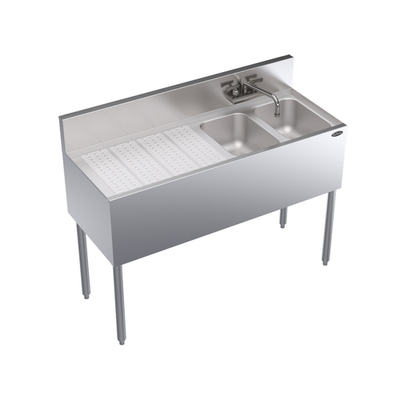 Krowne KR19-42R 48"W x 19"D Stainless Steel Royal Series Underbar Sink Unit