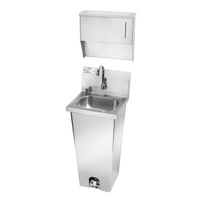 Krowne HS-39 16 - 3/16" x 15- 1 /4" Pedestal Mounted Hand Sink