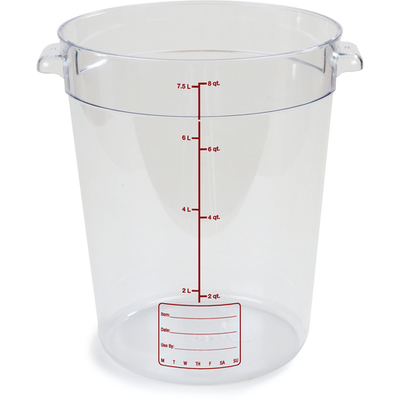 Carlisle 1076607 8 Qt. Clear Round StorPlus Container