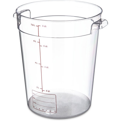 Carlisle 1076607 8 Qt. Clear Round StorPlus Container