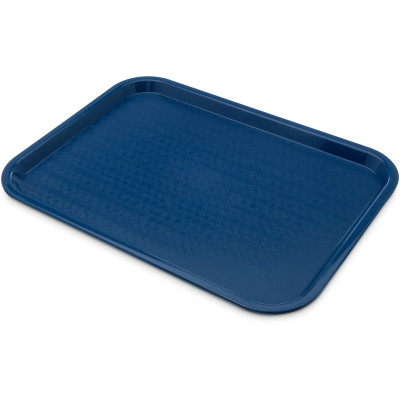 Carlisle CT1216-8114 16 5/16" W x 12" D x 11/16" H Polypropylene Blue Plastic Café Tray (4 Pack Per Case)