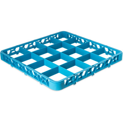 Carlisle RE1614 16 Compartments Full Size Blue OptiClean Divided Glass Rack Extender