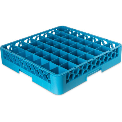 Carlisle RG4914 49 Compartments Polypropylene Blue OptiClean Dishwasher Glass Rack