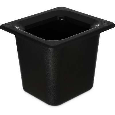 Carlisle CM110403 1/6 Size 6" Deep Black Impact-Resistant Coldmaster Food Pan