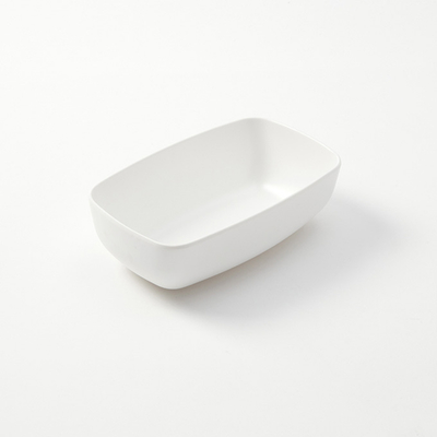 American Metalcraft GGW74 17 Oz. Rectangular White Melamine Bowl