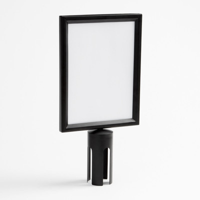 American Metalcraft RSSIGNBLK 8.5" x 11" Stainless Steel Barrier Sign