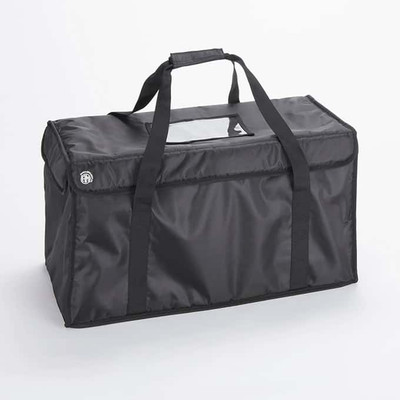 American Metalcraft BLDB2412 24.75" W x 12.5" D x 12" H Durable Black Deluxe Delivery Bag With Two Handed Strap