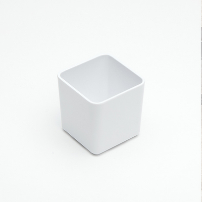 American Metalcraft 3" W x 3" D x 3" H White Melamine Jar