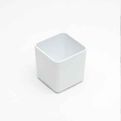 American Metalcraft 3" W x 3" D x 3" H White Melamine Jar