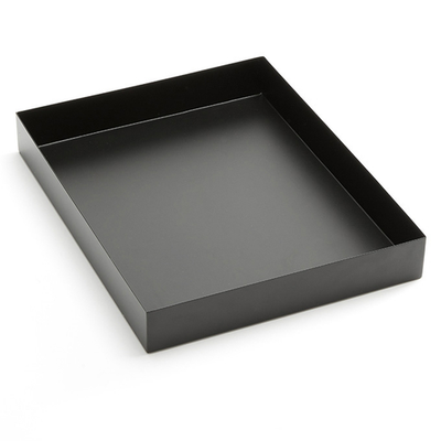 American Metalcraft MTB1512 15" L x 12" W x 2"H Rectangular Break-Resistant Black Twilight Market Tray