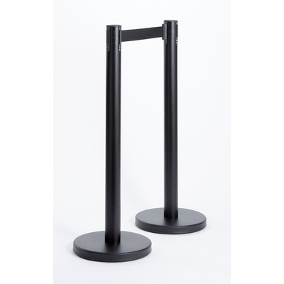American Metalcraft RBSBL 40" Retractable Crowd Control Stanchion Post