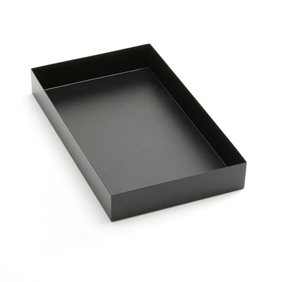 American Metalcraft MTB159 15&quot; L x 9&quot; W x 2&quot; H Rectangular Break-Resistant Black Twilight Market Tray