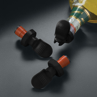 American Metalcraft EBSS312 Plastic Black Bottle Stopper