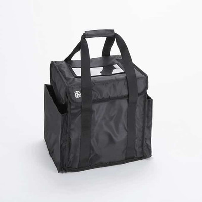 American Metalcraft BLDB1212 12.5 x 12.5" x 12" H Black Two Handed Strap Deluxe Delivery Bag