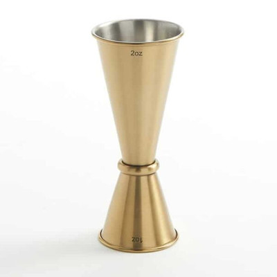American Metalcraft JGG5 1 Oz. x 2 Oz. Stainless Steel Rolled Edge Jigger