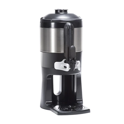 Bunn 44000.0200 1 Gallon Black Finish Stainless Steel Liner Aluminum Faucet Guard Server with Mechanical Sight Gauge