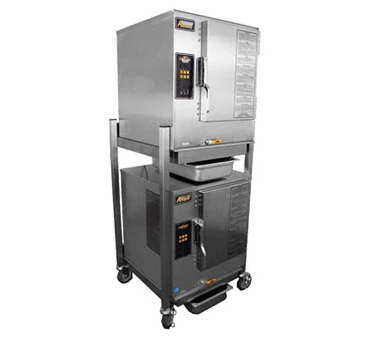 AccuTemp N61201D060 DBL-LP 6 Pans Liquid Propane Convection Steamers Two Connectionless Evolution Boilerless- 60,000 BTU