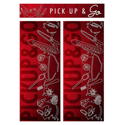 Cambro CSFLEXMERCH2000 Pick Up &amp; Go 2 Side Panels And 1 Top/Header/Panel Camshelving Flex Station Merchandiser Signs