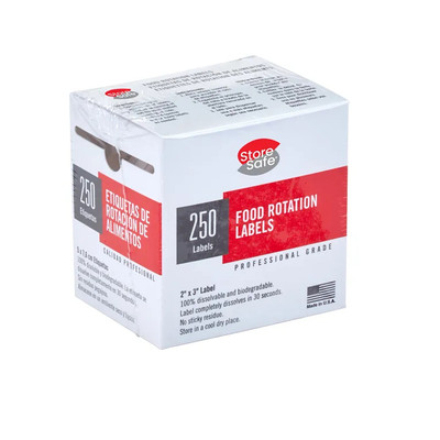 Cambro 23SLINB250 2" x 3" Blank White StoreSafe Food Rotation Label (24 Rolls Per Case)