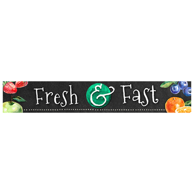 Cambro CSFLEXMERCH3000 Fresh And Fast 1 Top/Header/Panel Camshelving Flex Station Merchandiser Signs