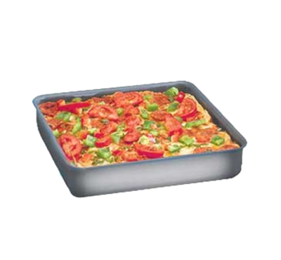 American Metalcraft HCSQ810 8" x 8" x 1" Seamless Corners And Beads Hard Coat Aluminum Square Pizza Pan