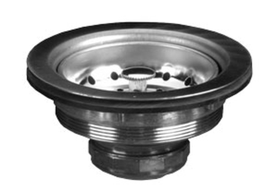 Component Hardware E38-1010 3 1/2" Sink Opening 430 Stainless Steel Encore Duo Basket Drain